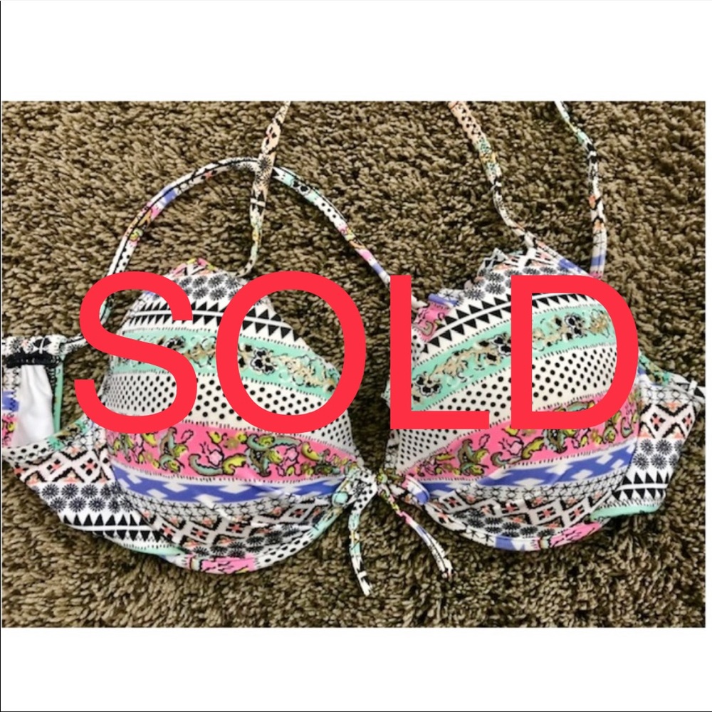 Victoria's Secret Push-Up Halter Bikini Multicolor